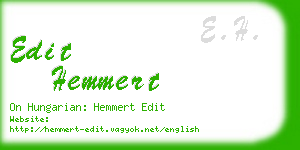 edit hemmert business card